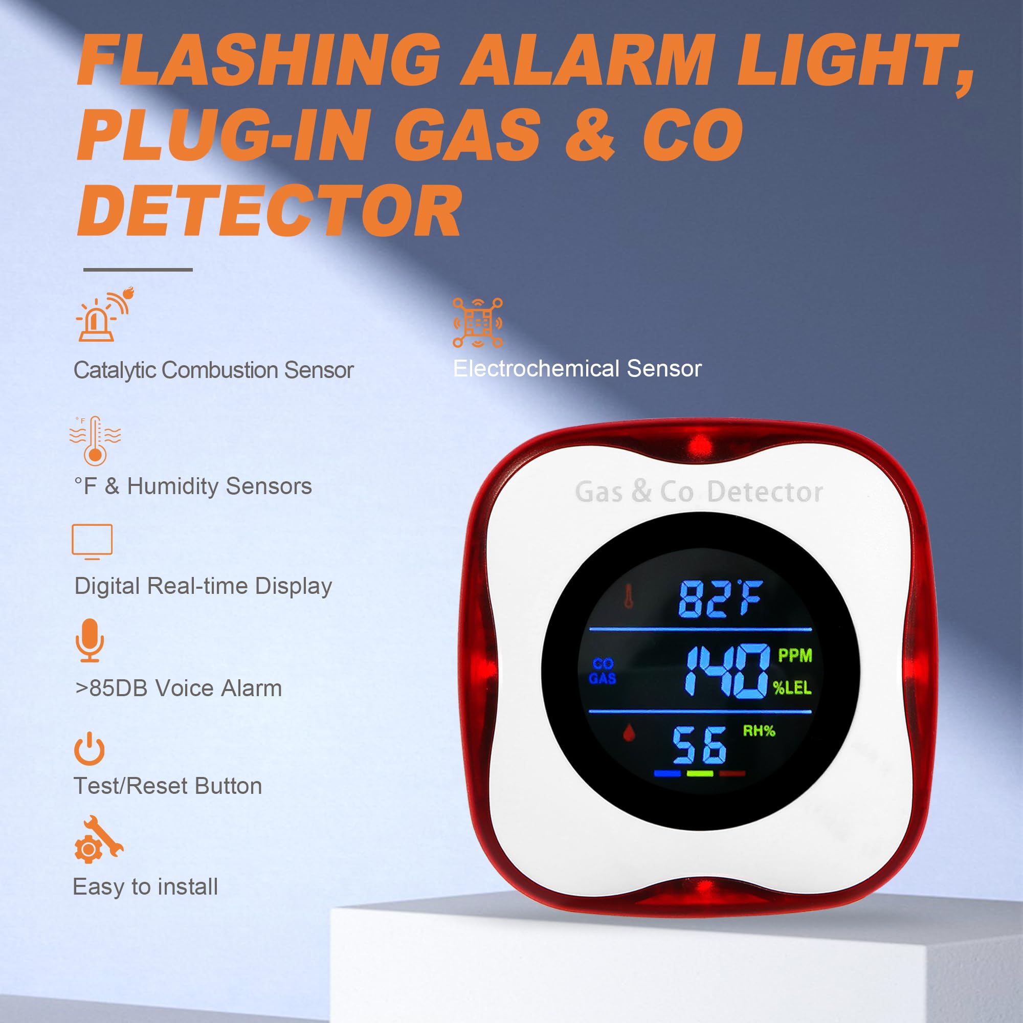 Co Detector Plug - Detector combinado de gas y monóxido