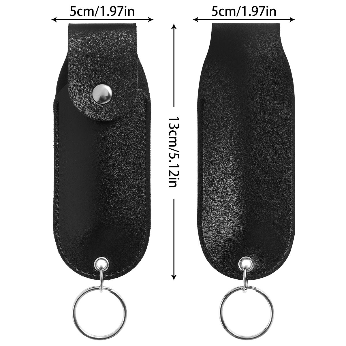 Funda de cuero PU para pulveri - Personal Alarm Keychain reseña y precio